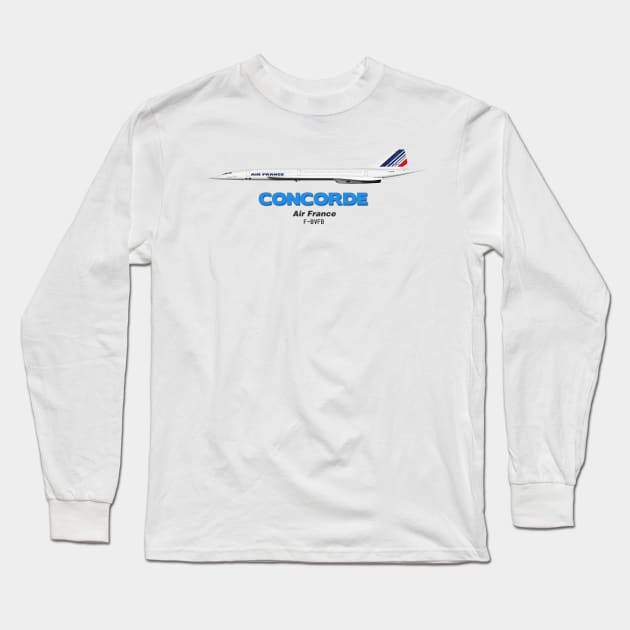 Concorde - Air France Long Sleeve T-Shirt by TheArtofFlying